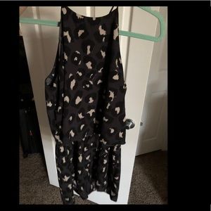 MOD dark grey cheetah print romper Sz SML